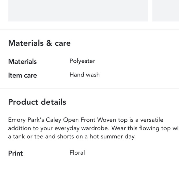 EMORY PARK | open front woven top - Picture 7 of 7